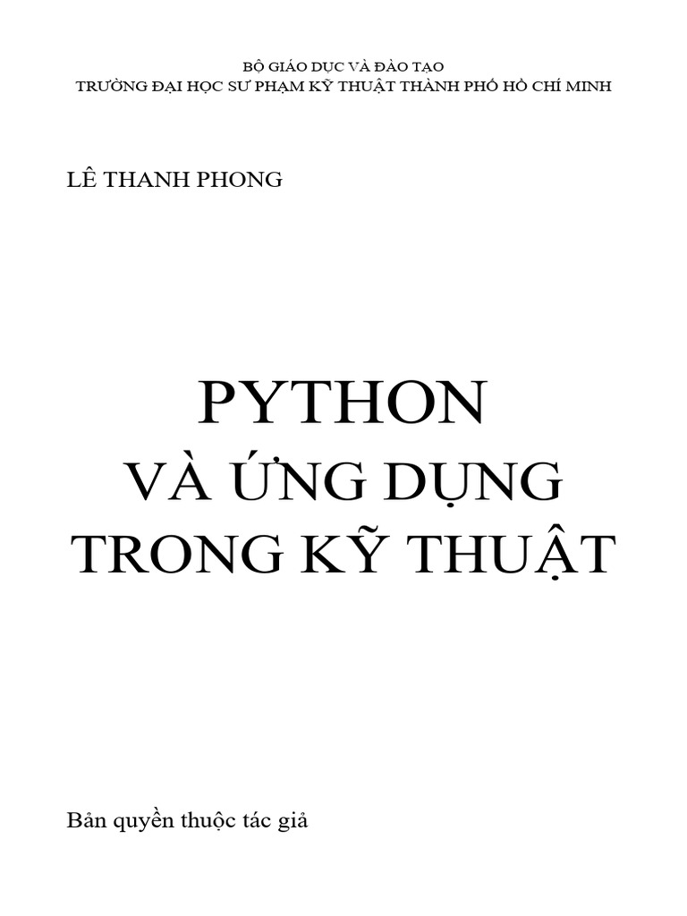 Python Va Ung Dung Trong Ky Thuat | PDF