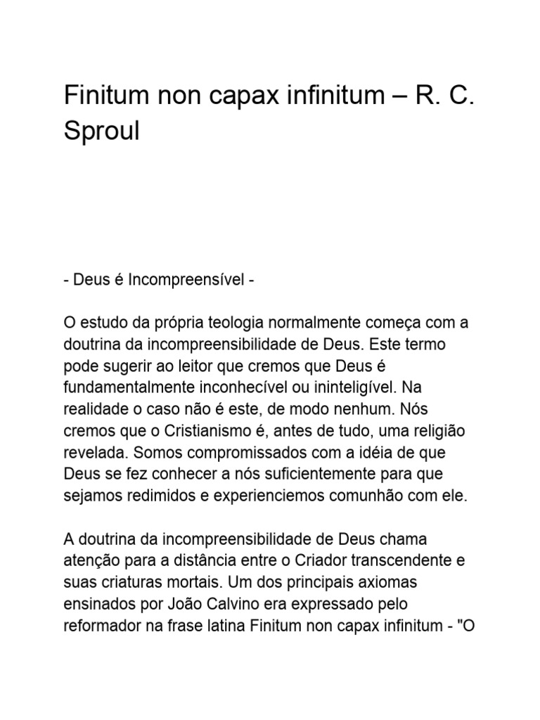 Finitum Non Capax Infinitum | PDF | Deus | Gnosticismo