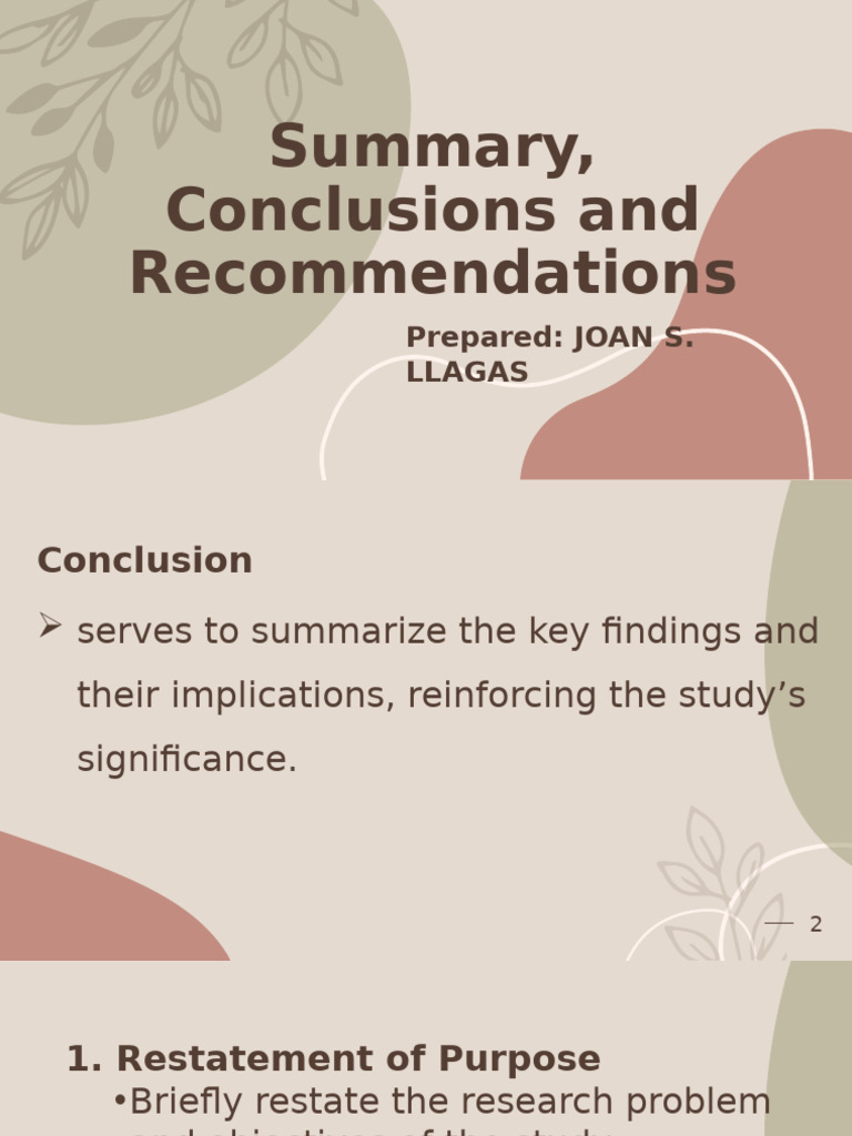 Chapter 5 Conclusions and Recomendations | PDF | Methodology | Cognition