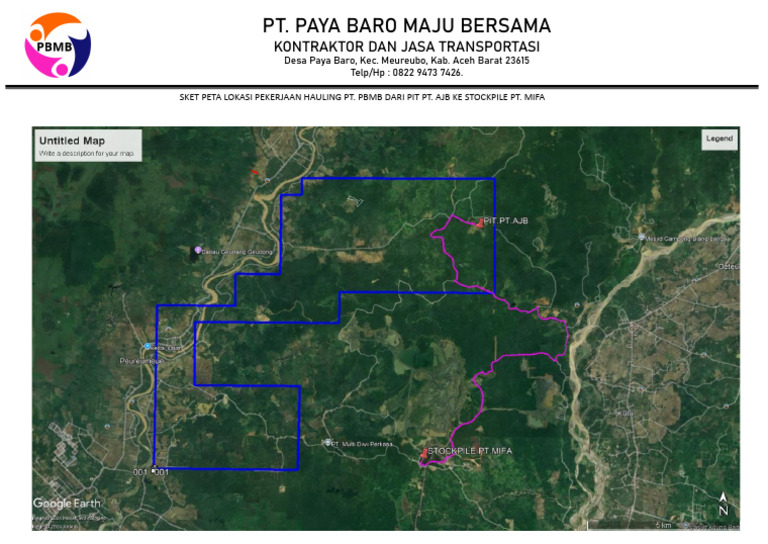 Peta Lokasi Hauling PT. PBMB | PDF