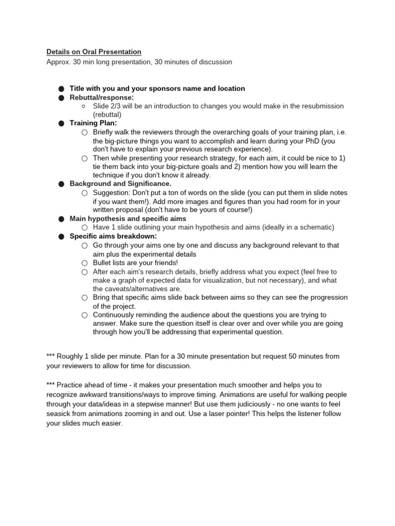 Oral Presentation Guidelines for PhD | PDF | Cognition | Cognitive Science
