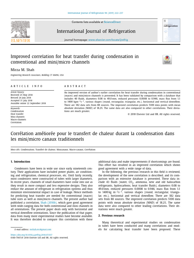 Improved Heat Transfer Correlation in Condensation | PDF | Liquids ...