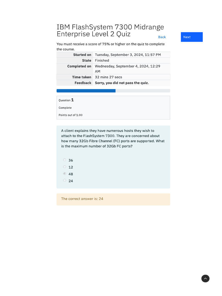 IBM FlashSystem 7300 Quiz Overview | PDF | Computer Engineering ...