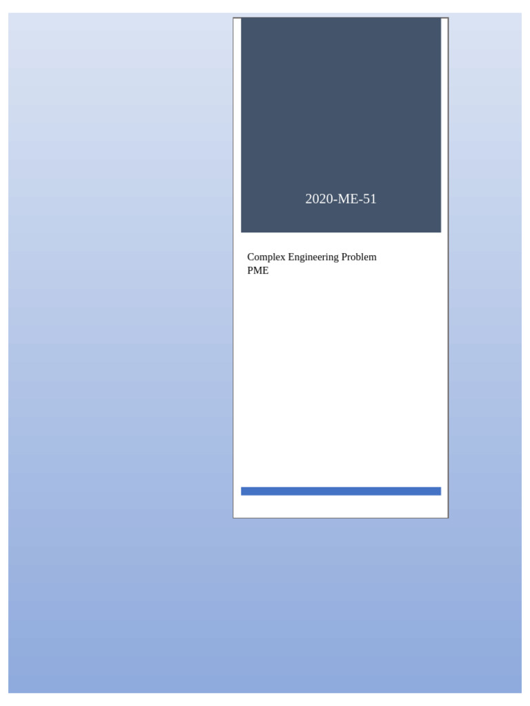 Complex Engineering Problem PME | PDF | Expense | Economics