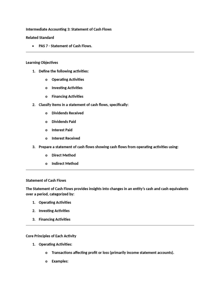 Cash Flow Statement Overview | PDF | Cash Flow Statement | Dividend