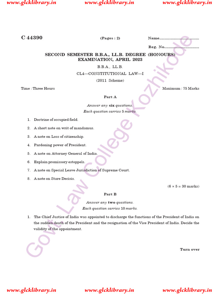 CL 4 Constitutional Law - 1 | PDF | Supreme Court Of The United States ...