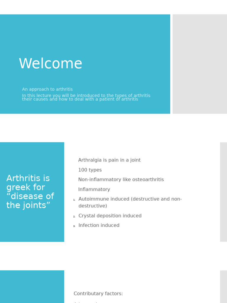 Approach To Arthritis | PDF | Arthritis | Rheumatoid Arthritis
