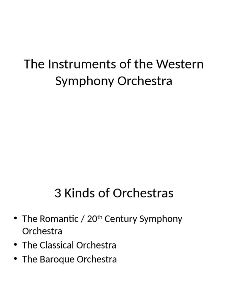 Instruments of the Western Orchestra | PDF | Orchestras | Musical ...