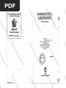 Pharmaceutical Jurisprudence by N. K Jain Study Pharmacy