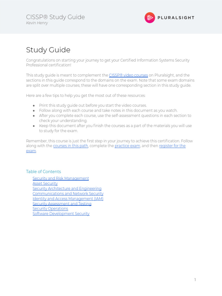 Cissp Study Guide 1638557362368 | PDF | Computer Network | Cryptography