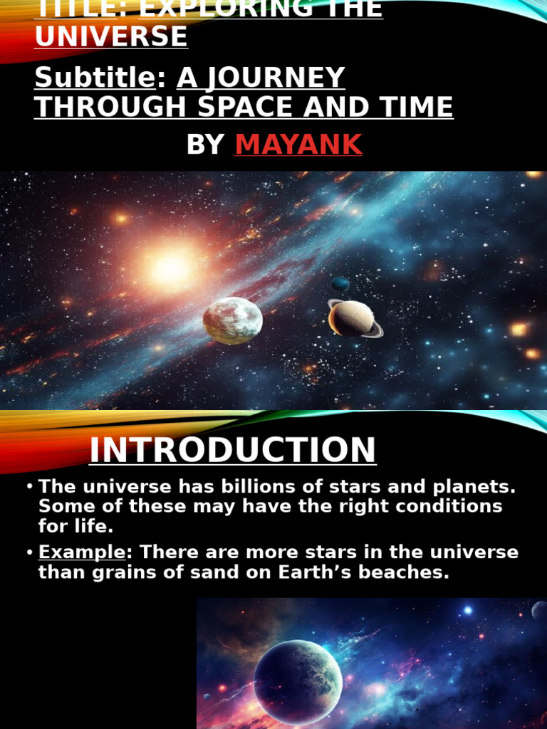 Exploring The Universe by Mayank | PDF | Universe | Planets