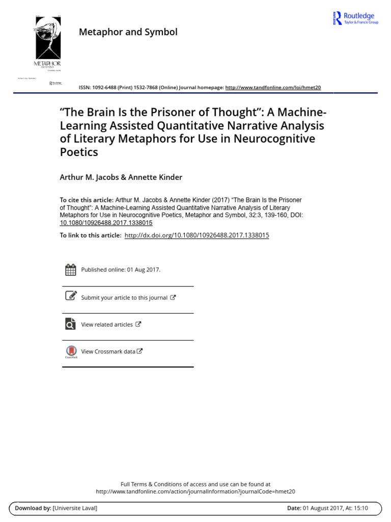 The Brain Is The Prisoner of Thought - A Machine-Learning Assisted ...