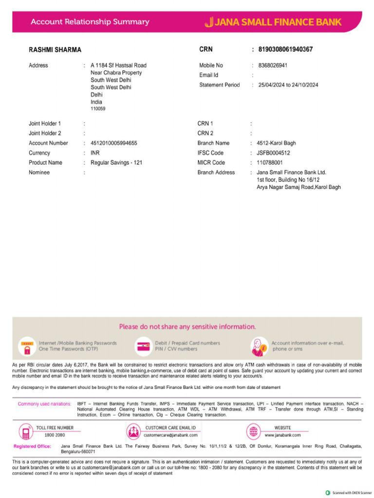 Bank Statement | PDF