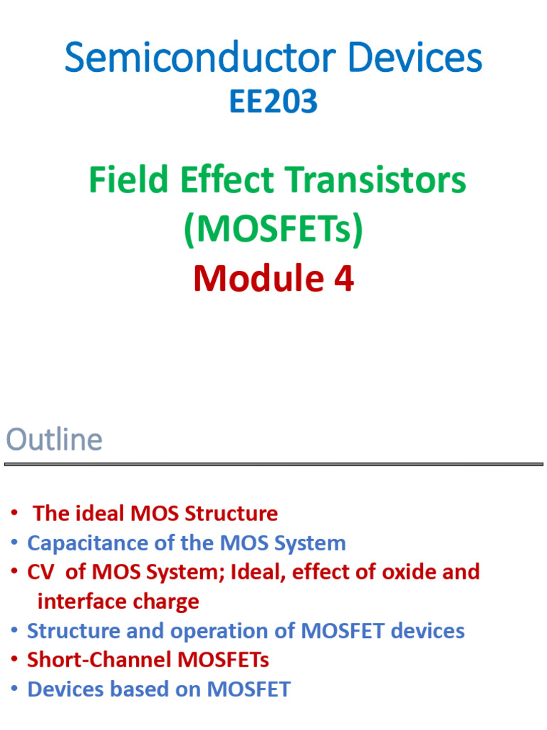 Understanding MOSFET Devices and Physics | PDF | Mosfet | Field Effect ...