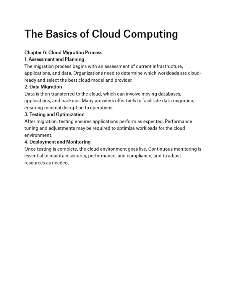 Cloud Migration Process Explained | PDF | Technology & Engineering