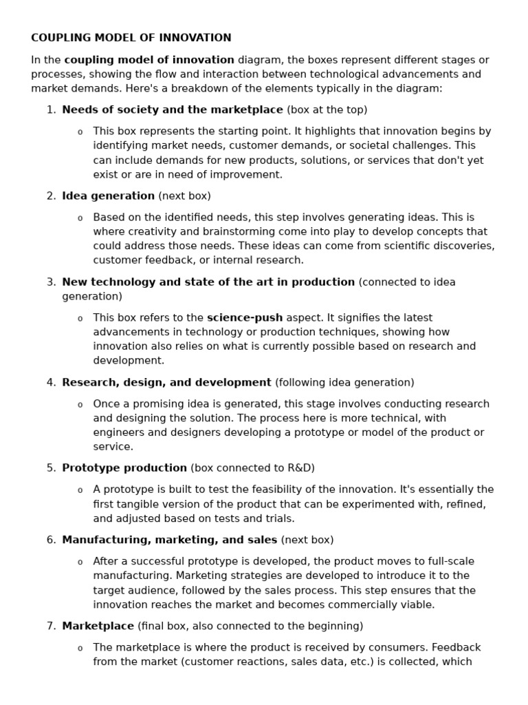 Coupling Model of Innovation Stages | PDF | Computers