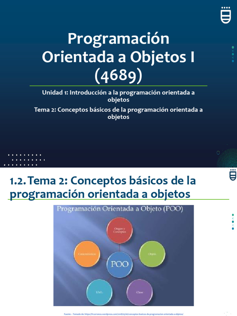 PPT 2023 03 U01 T02 Programacion Orientada A Objetos I (4689) | PDF ...