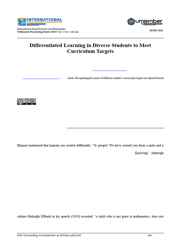 Differentiated Learning in Diverse Students To Mee | PDF | Learning ...