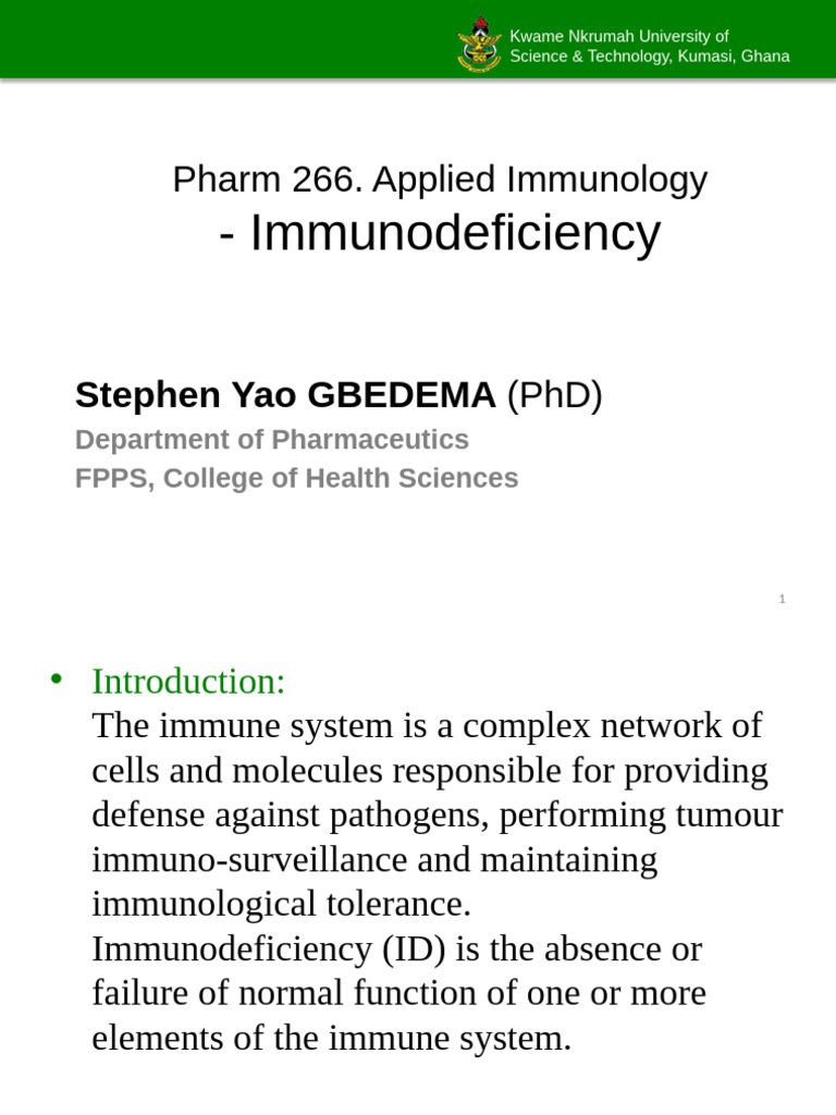 Understanding Immunodeficiency Disorders | PDF | Immunodeficiency ...