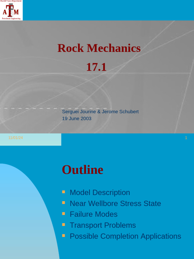 17.1 Rock Mechanics | PDF | Fluid Dynamics | Stress (Mechanics)