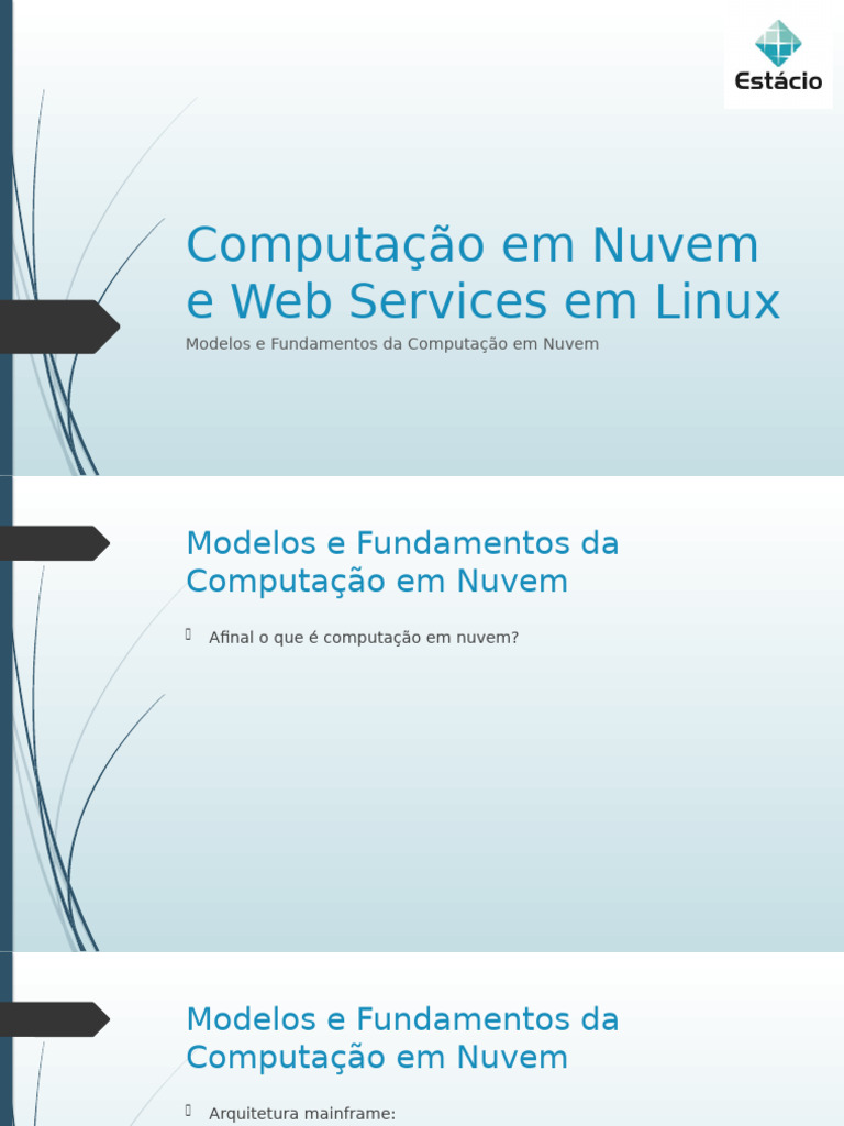 01 - Modelos e Fundamentos Da Computa o em Nuvem | PDF | Computação em ...