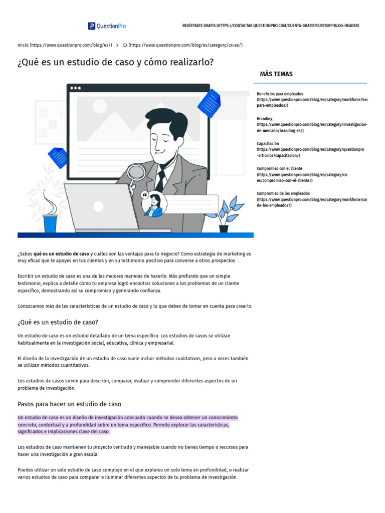 Cómo realizar un estudio de caso eficaz | PDF | Caso de estudio ...