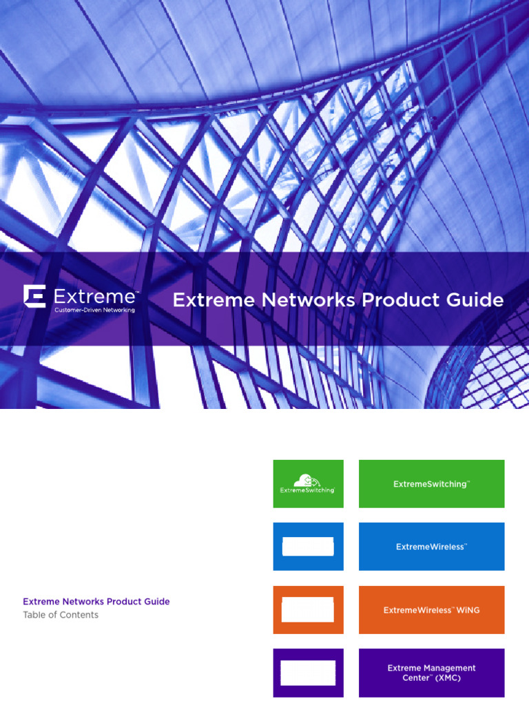 Product Guide Extreme Networks | PDF | Network Switch | Router (Computing)