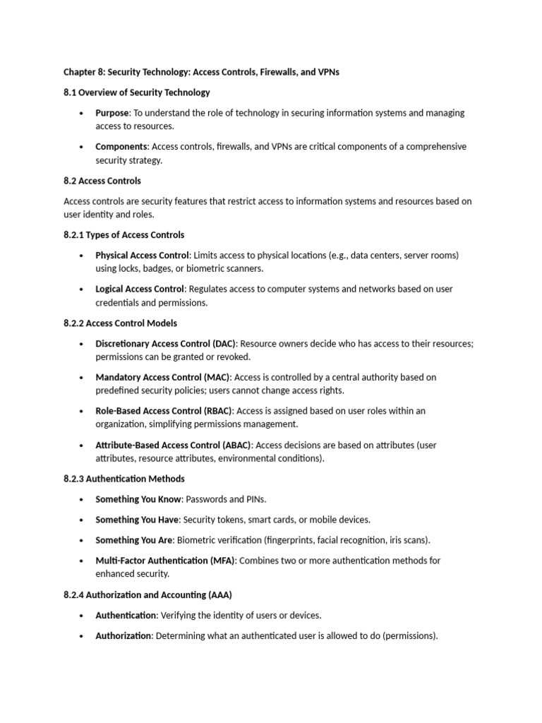 Security Tech: Firewalls and VPNs Overview | PDF | Firewall (Computing ...