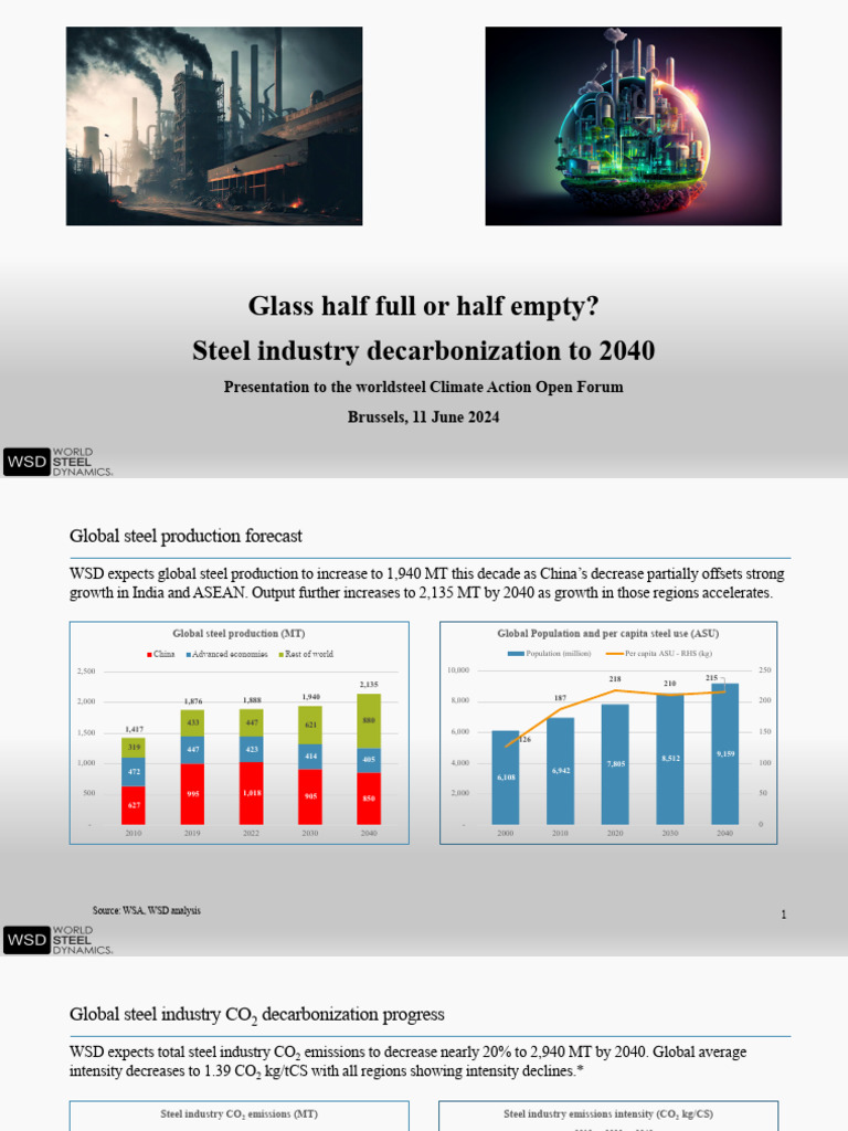 Steel Industry Decarbonization 2040 Insights | PDF | Climate Change ...