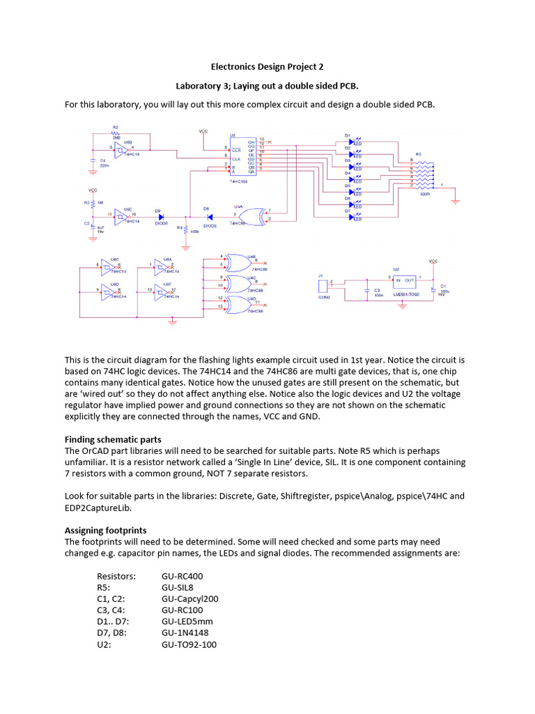 Double-Sided PCB Design Lab Guide | PDF