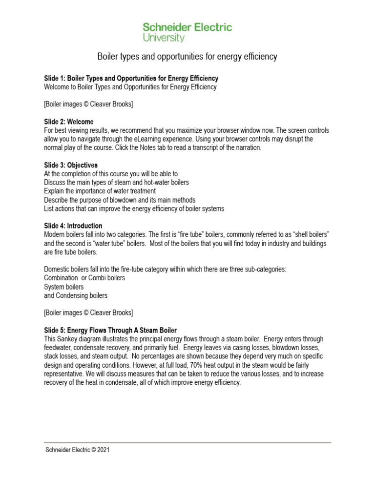 Boiler Types & Energy Efficiency Guide | PDF | Boiler | Steam