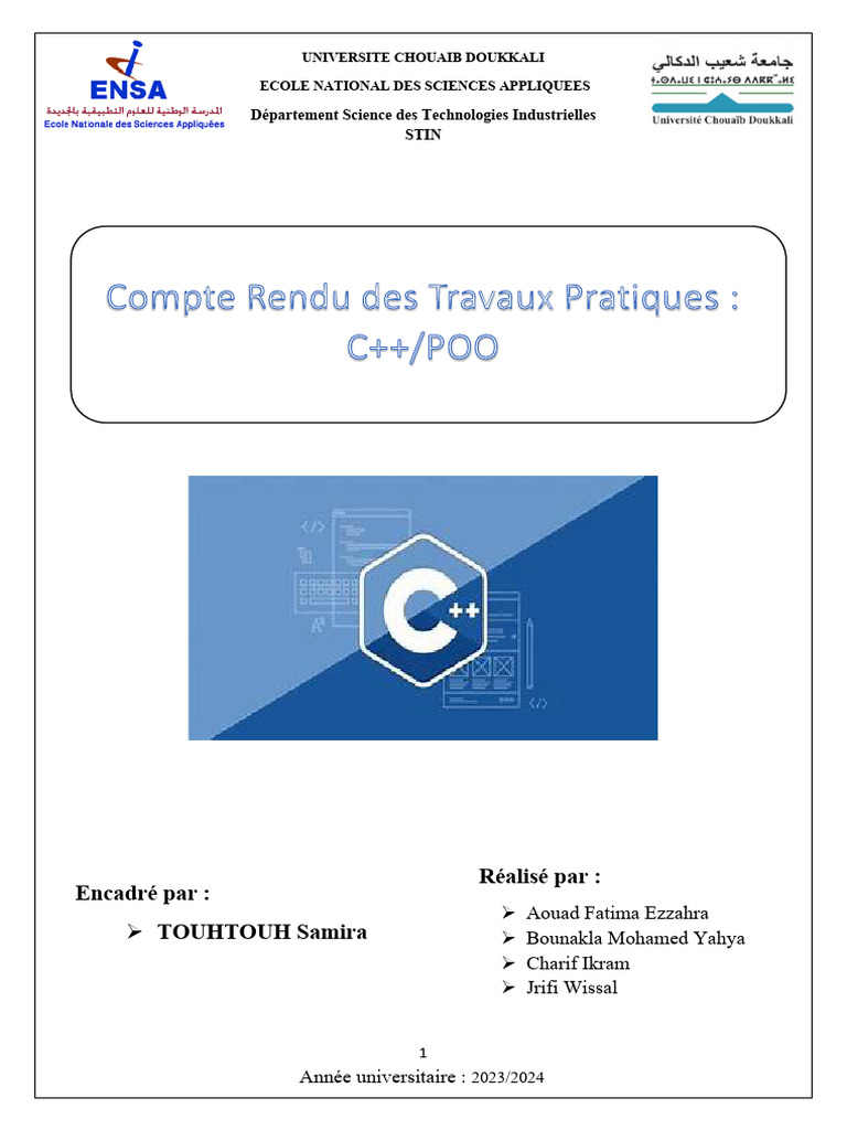 Cours C++ : Entrées, Sorties et Fonctions | PDF | Classe (informatique ...