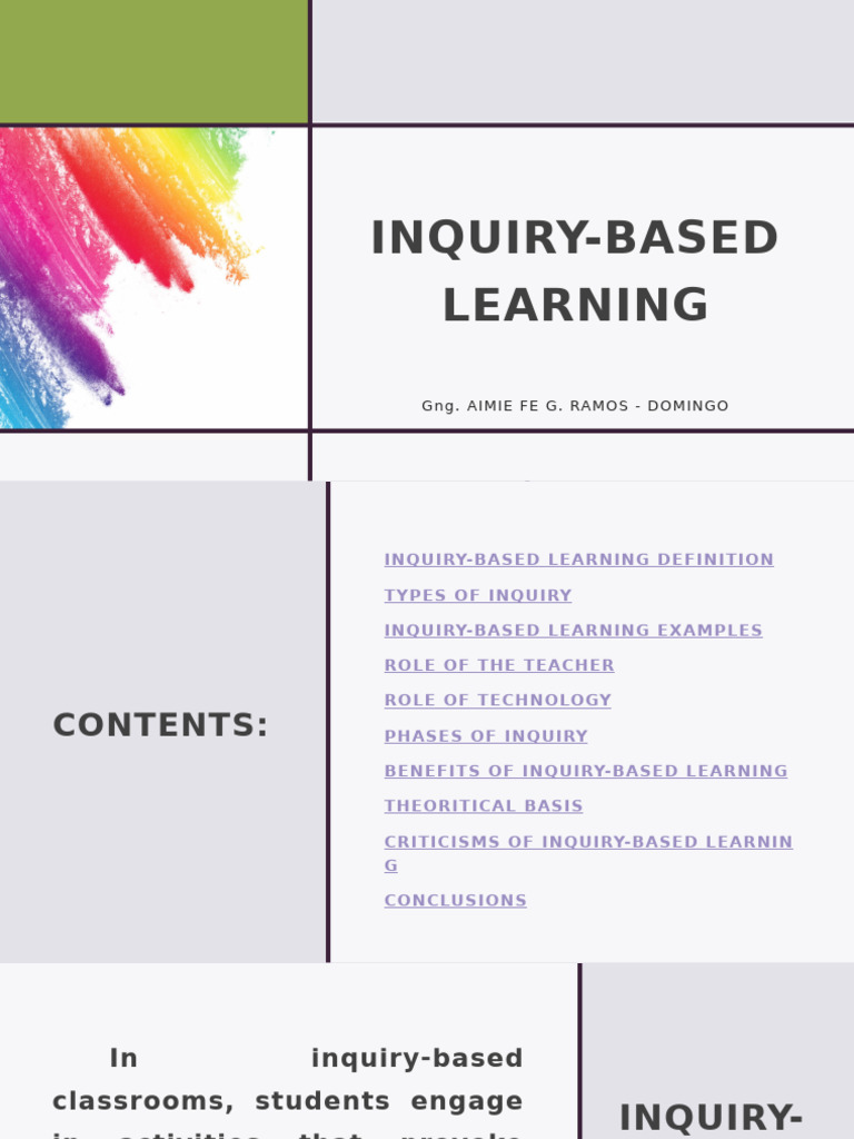Understanding Inquiry-Based Learning | PDF | Inquiry Based Learning ...