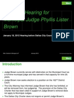 Phyllis Lister Brown Presentation To Dallas City Council January 18, 2012