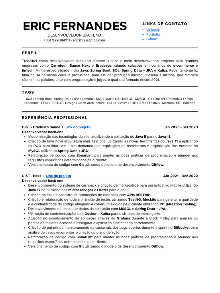 Desenvolvedor Back-End: Java e Spring Boot | PDF | Bancos de dados ...