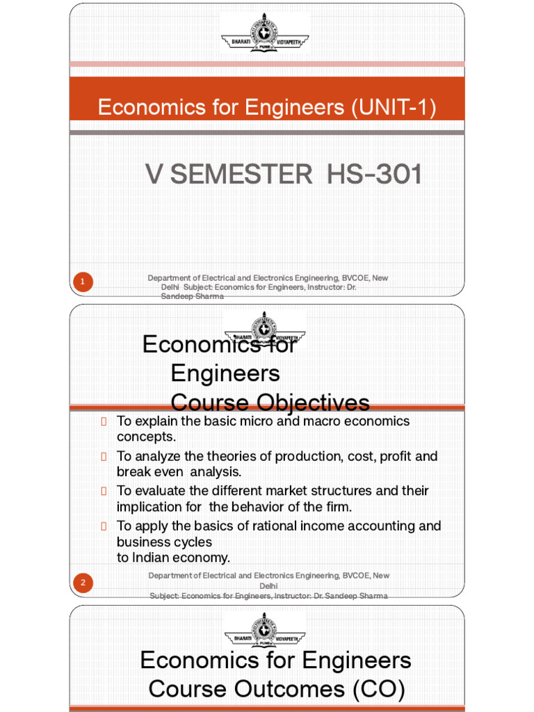 Ee Unit 1 | PDF | Demand | Demand Curve