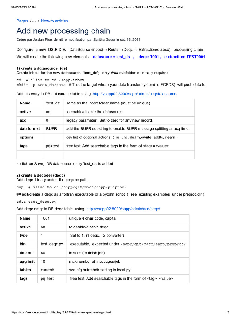 Add New Processing Chain - SAPP - ECMWF Confluence Wiki | PDF | Tag ...
