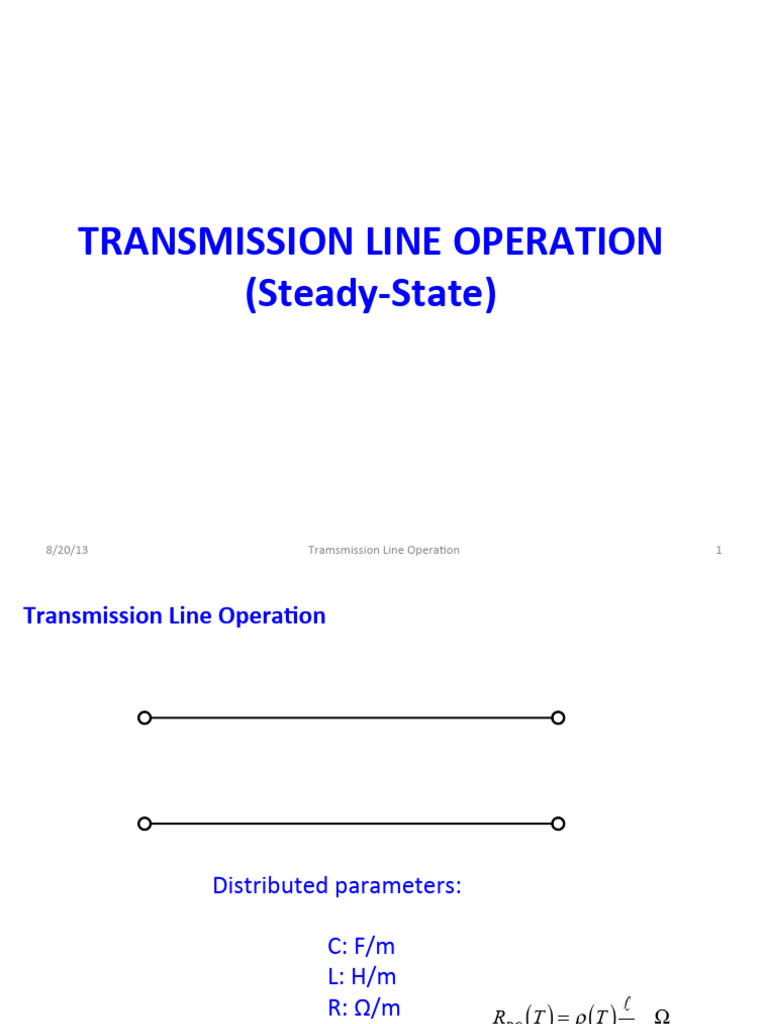 Transmission Line Operation Overview | PDF | Electrical Engineering