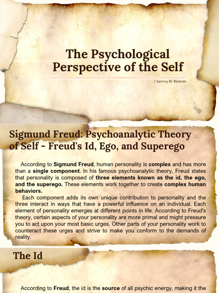 2 Psychological Perspective of The Self | PDF | Id | Psychology