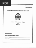 APR Format For Non Gazetted | PDF