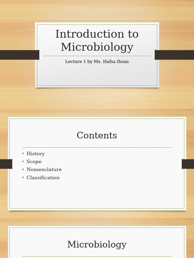 Lecture 1 Introduction and History | PDF | Microorganism | Microbiology