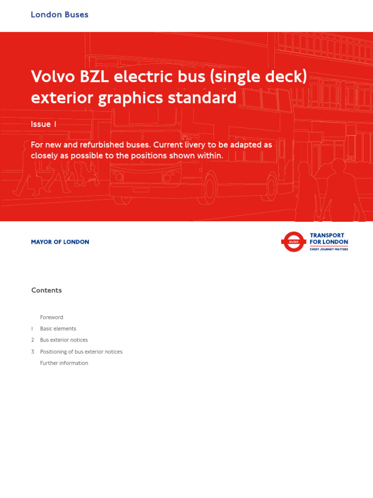 Volvo BZL Electric Bus Exterior Graphics | PDF | Bus | Typefaces