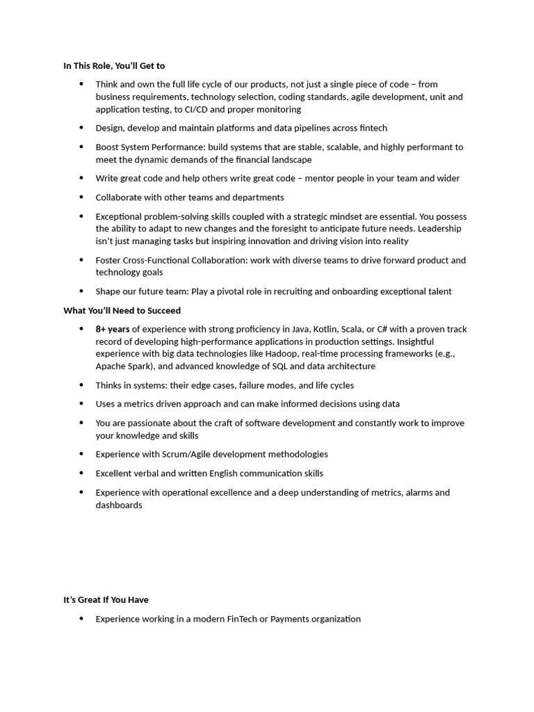Backend Developer Role at TMB Bank | PDF | Agile Software Development ...