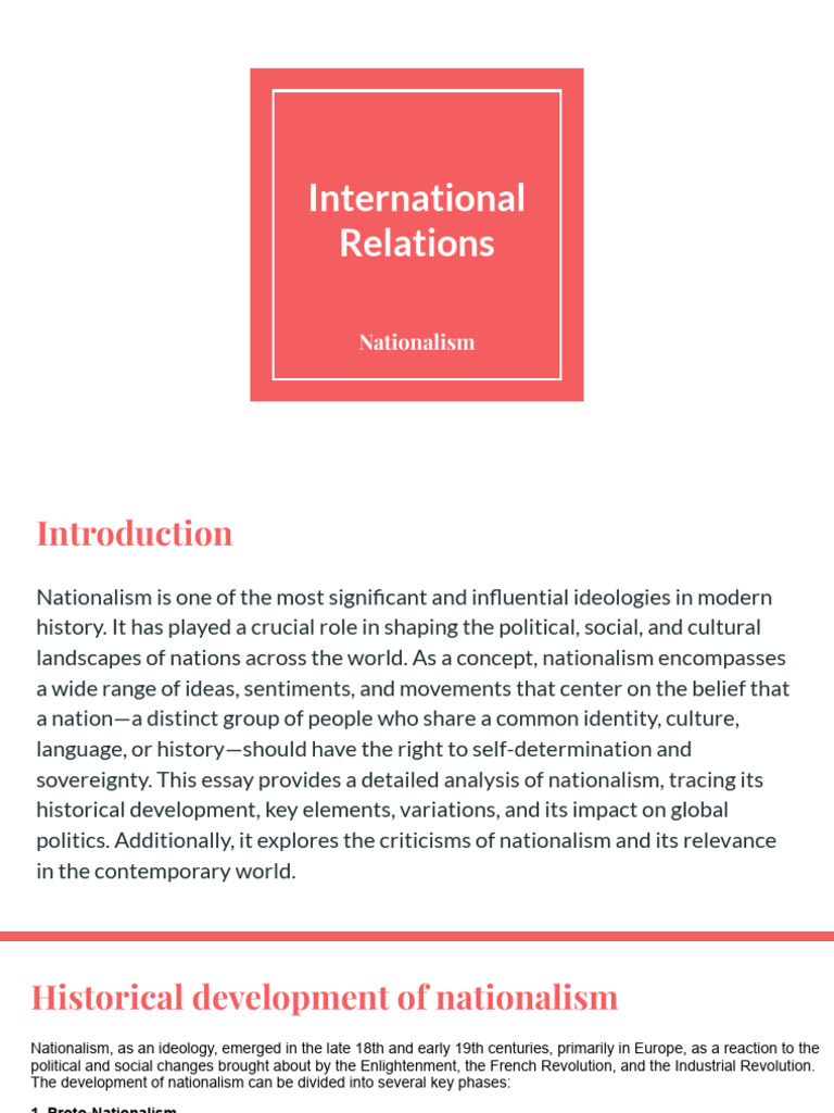 Understanding Nationalism's Impact | PDF | Nationalism | Nation State