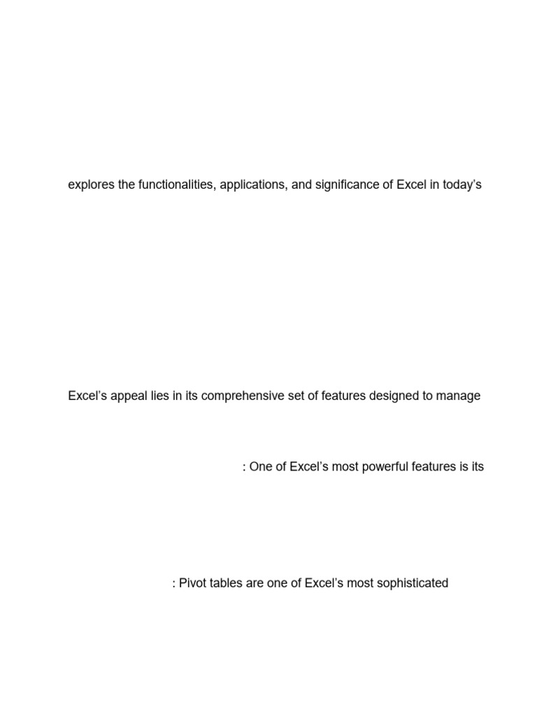 The Power of Microsoft Excel Explained | PDF | Microsoft Excel ...