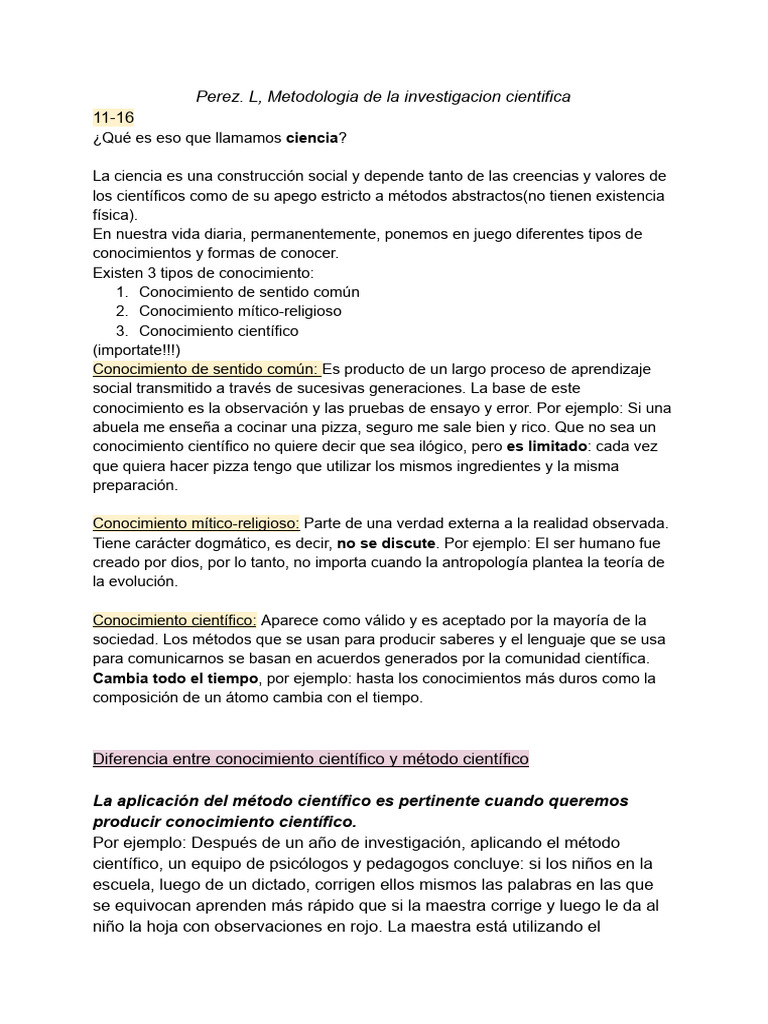 1er Parcial Metodologia en Salud - Olima | PDF | Conocimiento | Teoría