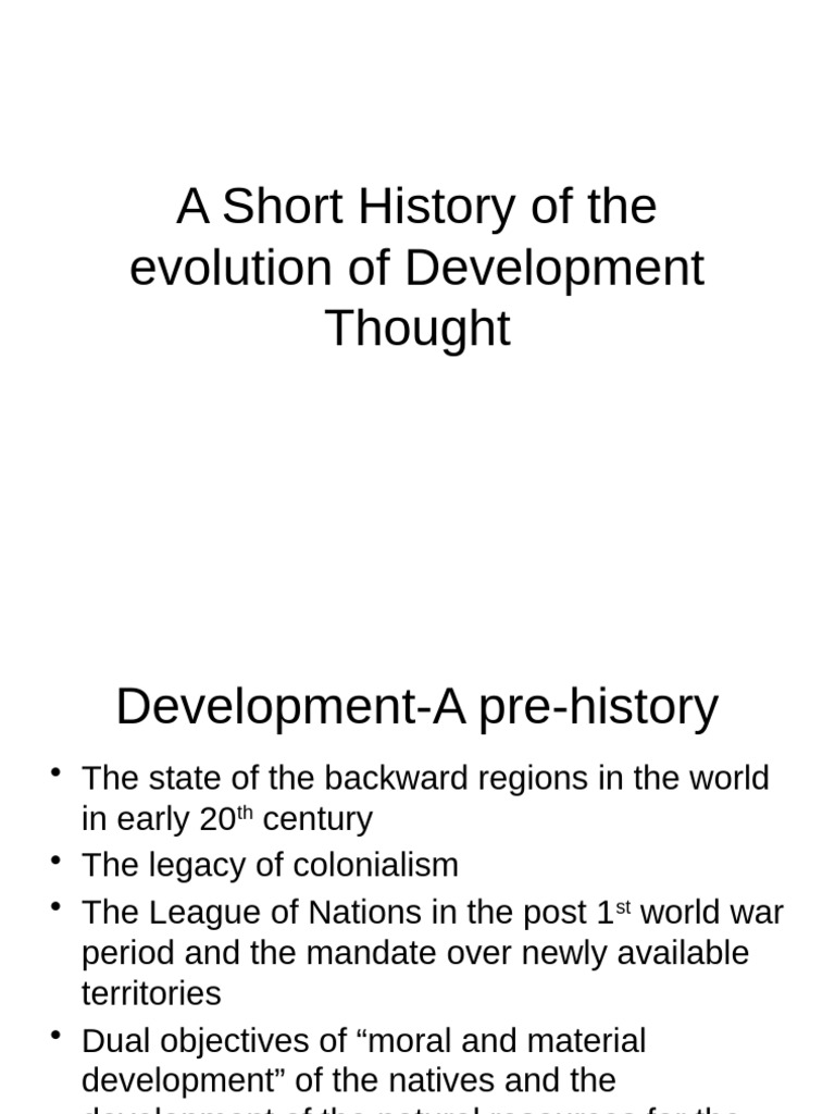 Evolution of Development Thought History | PDF | Poverty | Poverty ...