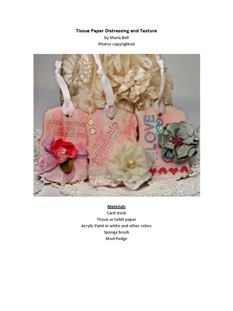 Tissue Paper Distressing Techniques | PDF