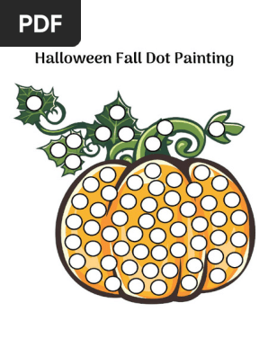 Q-tip Painting & Do a Dot Halloween Worksheets