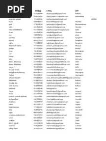 PAN India Traders Database - 2